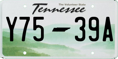 TN license plate Y7539A