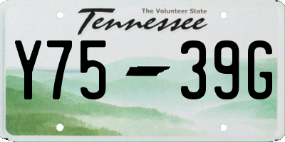 TN license plate Y7539G