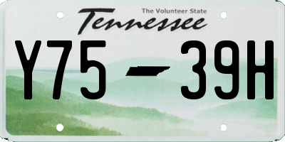 TN license plate Y7539H