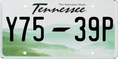 TN license plate Y7539P