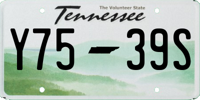 TN license plate Y7539S