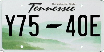 TN license plate Y7540E