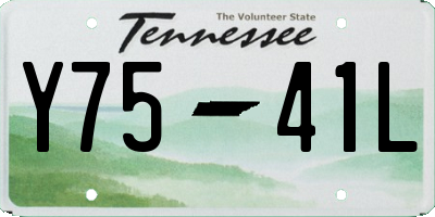 TN license plate Y7541L