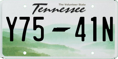 TN license plate Y7541N