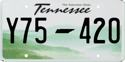 TN license plate Y7542O