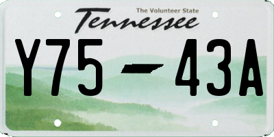 TN license plate Y7543A