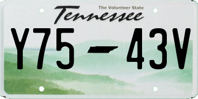 TN license plate Y7543V