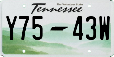 TN license plate Y7543W