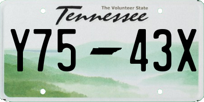 TN license plate Y7543X