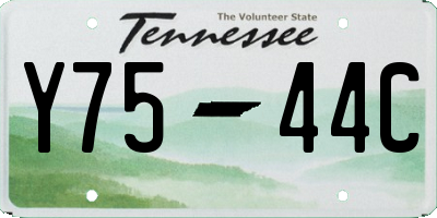 TN license plate Y7544C
