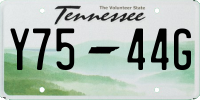 TN license plate Y7544G