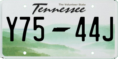 TN license plate Y7544J