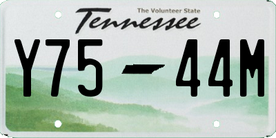 TN license plate Y7544M
