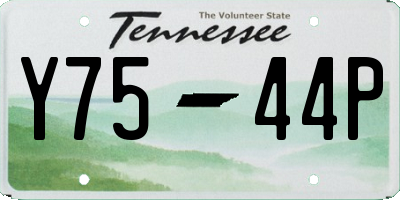 TN license plate Y7544P