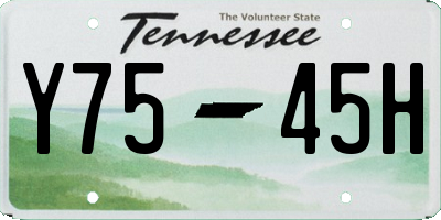 TN license plate Y7545H