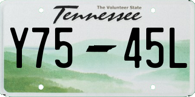 TN license plate Y7545L