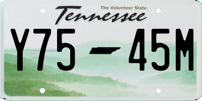 TN license plate Y7545M