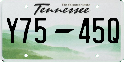 TN license plate Y7545Q