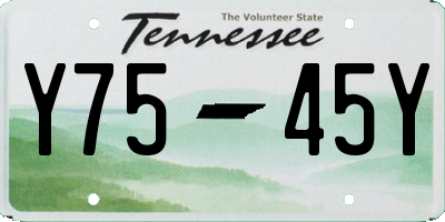 TN license plate Y7545Y