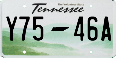 TN license plate Y7546A