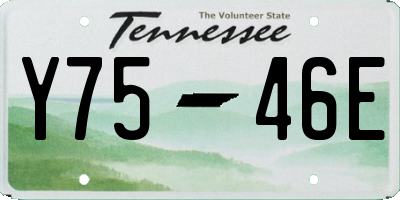 TN license plate Y7546E