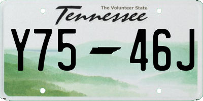 TN license plate Y7546J