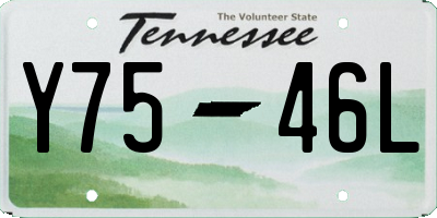 TN license plate Y7546L