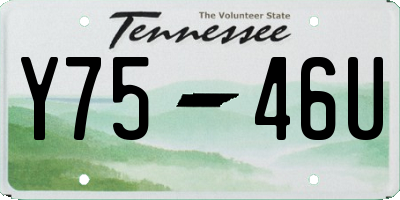 TN license plate Y7546U