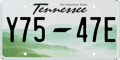 TN license plate Y7547E