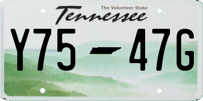 TN license plate Y7547G