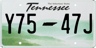 TN license plate Y7547J