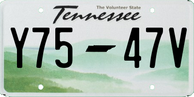 TN license plate Y7547V