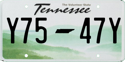 TN license plate Y7547Y