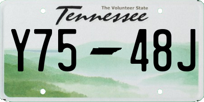 TN license plate Y7548J