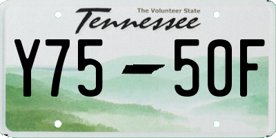 TN license plate Y7550F