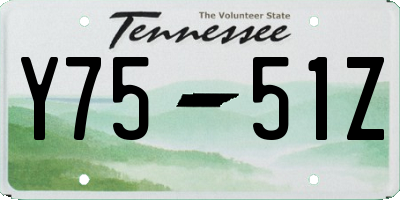 TN license plate Y7551Z