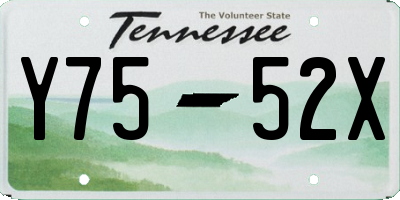 TN license plate Y7552X