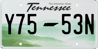 TN license plate Y7553N
