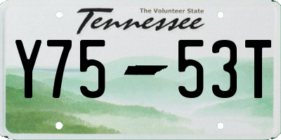 TN license plate Y7553T