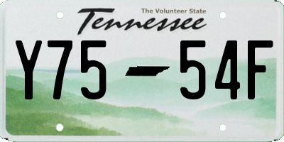 TN license plate Y7554F