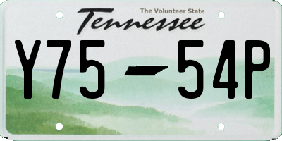 TN license plate Y7554P