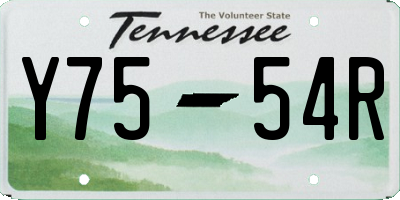 TN license plate Y7554R