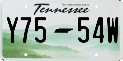 TN license plate Y7554W