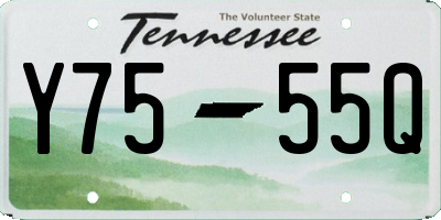 TN license plate Y7555Q