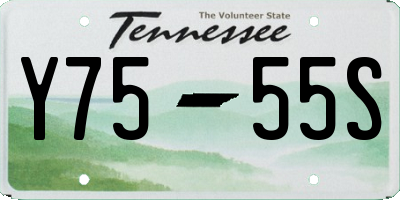 TN license plate Y7555S