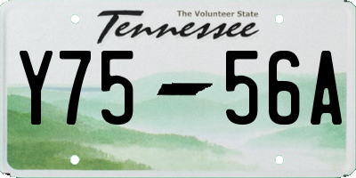 TN license plate Y7556A