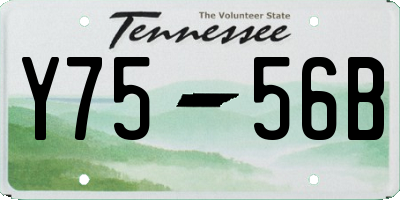 TN license plate Y7556B