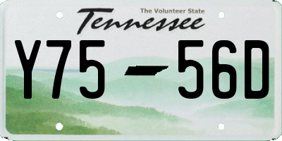 TN license plate Y7556D