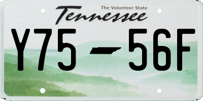 TN license plate Y7556F