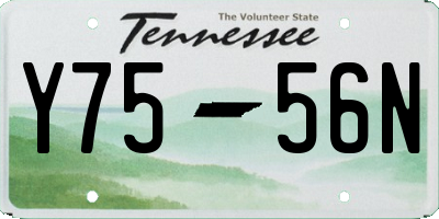 TN license plate Y7556N
